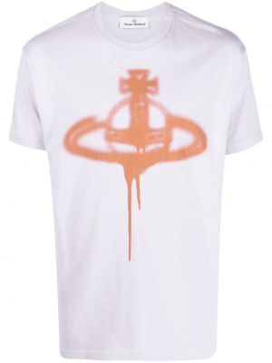 Тениска с принт Vivienne Westwood виолетово