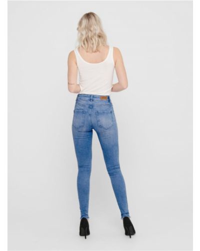 Priliehavé skinny fit džínsy Only modrá