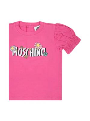Camiseta de flores Moschino rosa