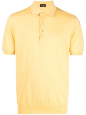 Polo en coton avec manches courtes Kiton jaune