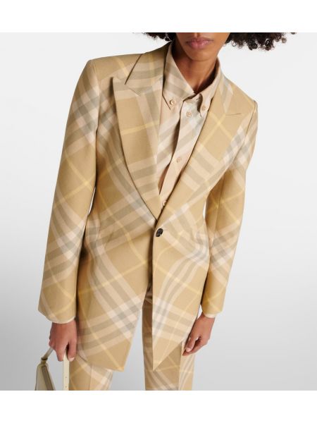 Kontrol yün blazer Burberry bej