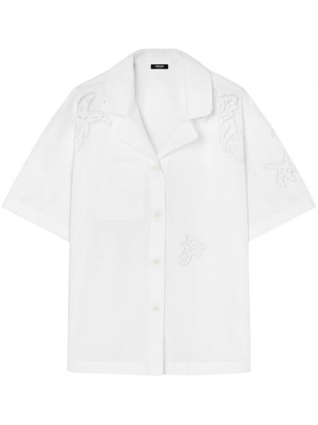 Košile s knoflíky Versace bílá