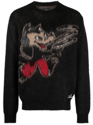 Dzianinowy sweter Amiri czarny