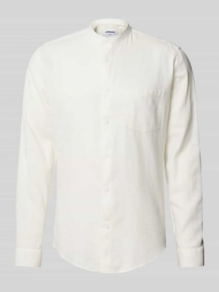 Lniana koszula slim fit Lindbergh biała