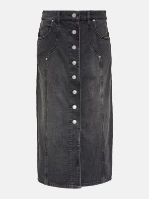 Džínsová sukňa Marant Etoile čierna