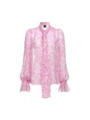 Bluzka relaxed fit Pinko różowa