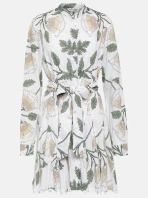 Mini robe en coton à fleurs Juliet Dunn blanc