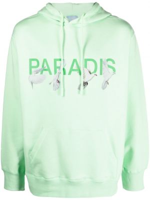 Pamučna dugi sweatshirt s printom 3paradis zelena