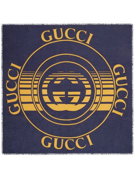 Pañuelo con estampado Gucci azul