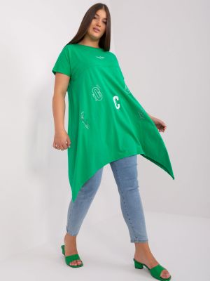 Bluză asimetrică Fashionhunters verde