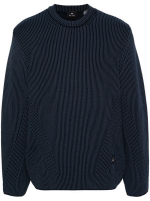 Dryžuotas megztinis Ps Paul Smith mėlyna