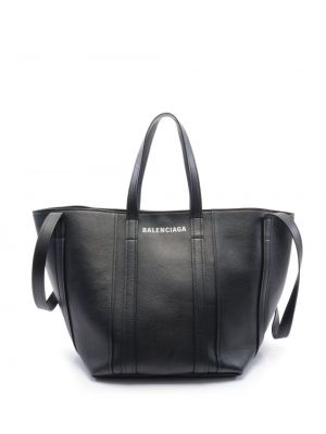 Δερμάτινη τσάντα shopper Balenciaga Pre-owned μαύρο