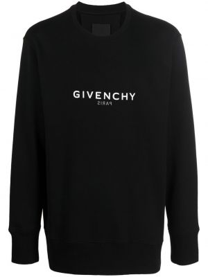 Raštuotas medvilninis džemperis Givenchy juoda