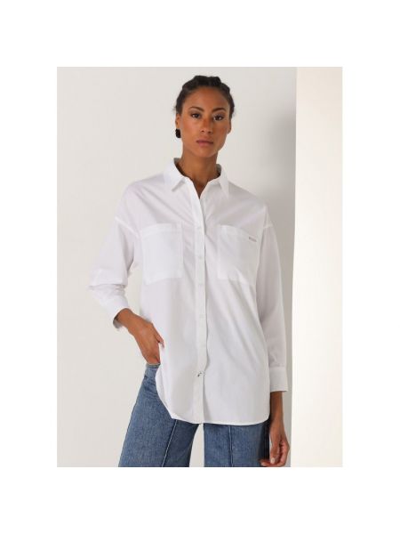 Джинсовая рубашка с длинным рукавом Lois Jeans белая