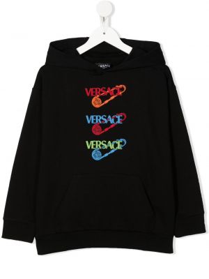 Hættetrøje for piger Versace Kids sort