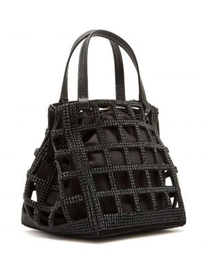 Shopper handtasche mit kristallen Oscar De La Renta schwarz