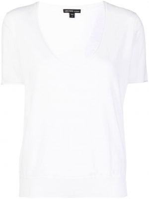 T-shirt in maglia James Perse bianco