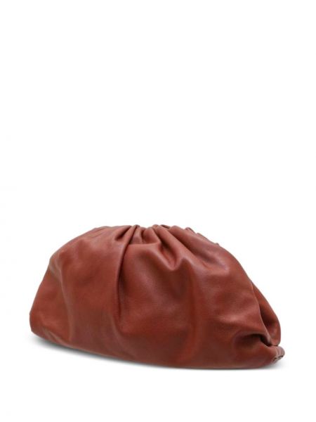 Kožna clutch torbica Bottega Veneta Pre-owned crvena