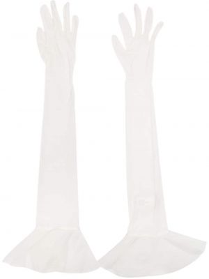 Rękawiczki z falbankami Anna October białe