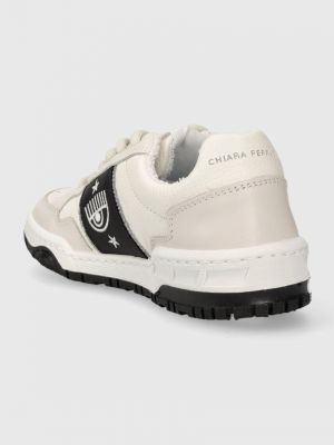 Bőr sneakers Chiara Ferragni fehér