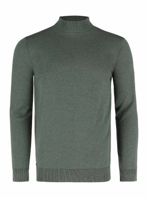 Меланжов пуловер Volcano зелено