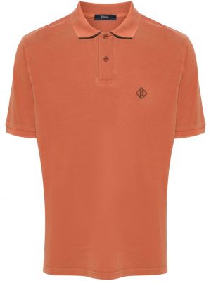 Polo majica z vezenjem Herno oranžna