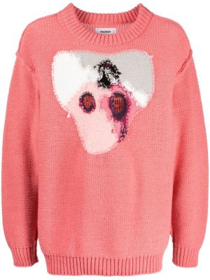 Вълнен пуловер Doublet розово