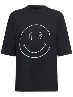 Bombažna majica Anine Bing črna