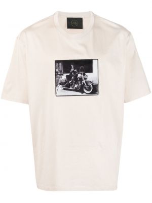 T-shirt aus baumwoll mit print Limitato beige