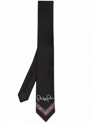 Corbata con estampado Philipp Plein negro