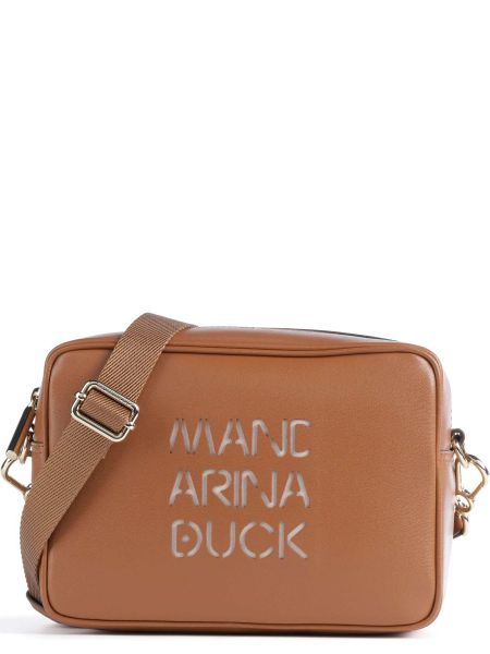 Кожаная сумка через плечо Mandarina Duck коричневая