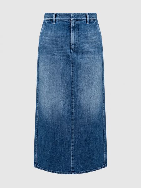 Синя джинсова спідниця з потертостями Valentino