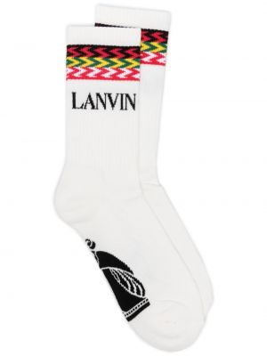 Bavlnené ponožky Lanvin biela