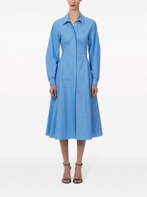 Robe chemise en coton à rayures Carolina Herrera bleu