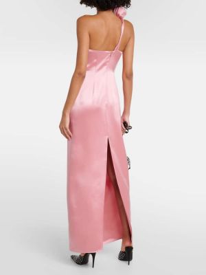 Φλοράλ μεταξωτή μίντι φόρεμα Magda Butrym ροζ