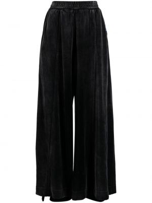Žametne hlače iz rebrastega žameta Maison Mihara Yasuhiro črna