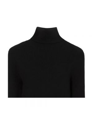Jersey cuello alto de lana de tela jersey Burberry negro