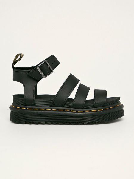 Černé kožené sandály Dr. Martens