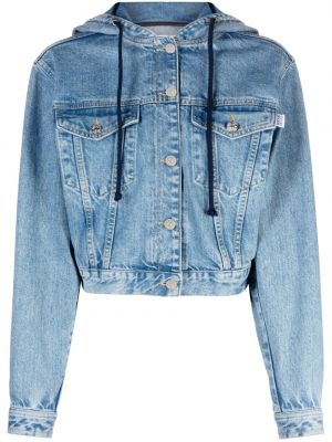 Džínová bunda s kapucí Moschino Jeans