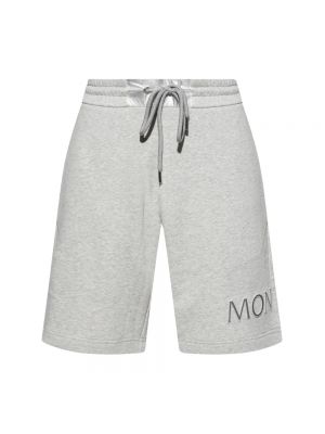 Fleece shorts aus baumwoll Moncler grau
