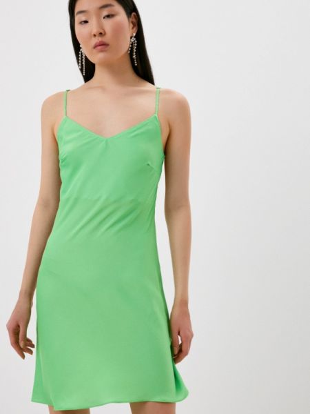 Платье в бельевом стиле Christina Shulyeva зеленое