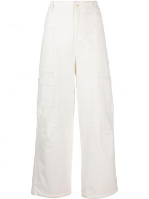 Voľné bavlnené džínsy Barena biela