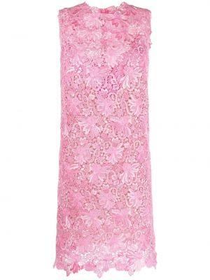 Коктейлна рокля бродирана Ermanno Scervino розово