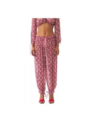 Proste spodnie Antik Batik różowe