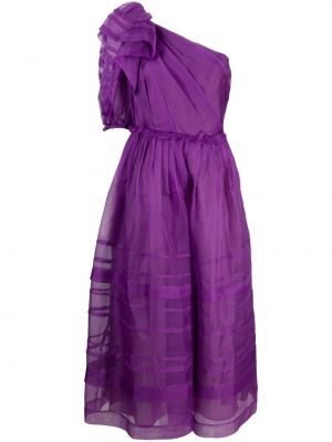 Svilena večerna obleka Ulla Johnson vijolična