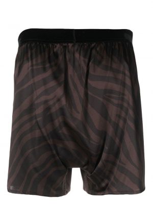 Seiden boxershorts mit print mit zebra-muster Tom Ford braun