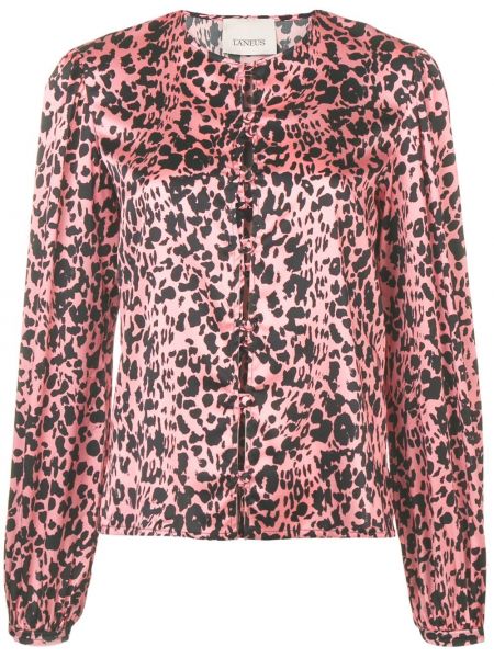 Рубашка леопардовая Laneus, розовая