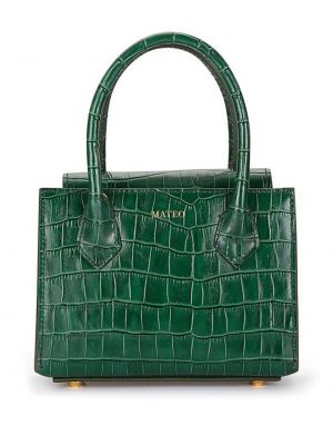 Δερμάτινη τσάντα shopper Mateo πράσινο