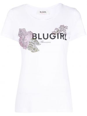 Тениска с принт Blugirl бяло
