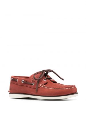 Chaussures de ville en cuir Timberland rouge